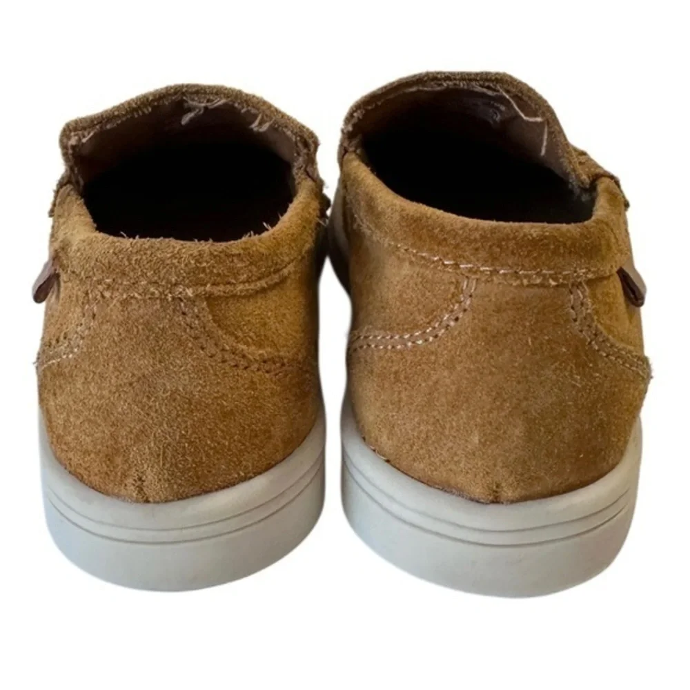 Zara Suede Slip On Loafers Tan Kids Shoes 23 EU